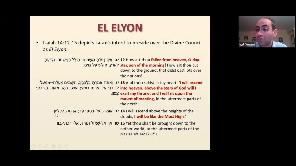 THE MOST HIGH GOD IN ISAIAH 14:12-15