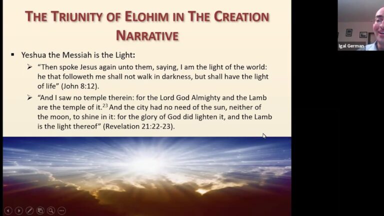 THE TRIUNITY OF ELOHIM IN THE CREATION NARRATIVE
